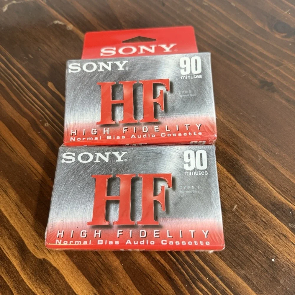 Lot of‎ 2 Sony HF 90 Normal Bias Cassette Tapes - New Sealed
